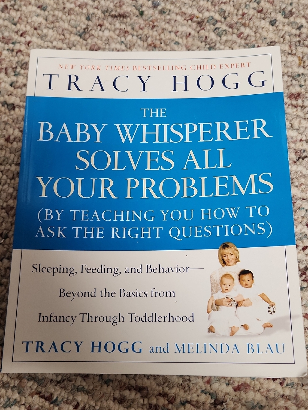 The Baby Whisperer Solves All Your Problems by Tracy Hogg - Blue & White Cover